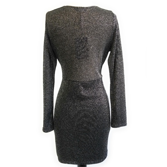 PRETTY LITTLE THING Sparkly Plunge Dress Size 12 - Picture 7 of 8